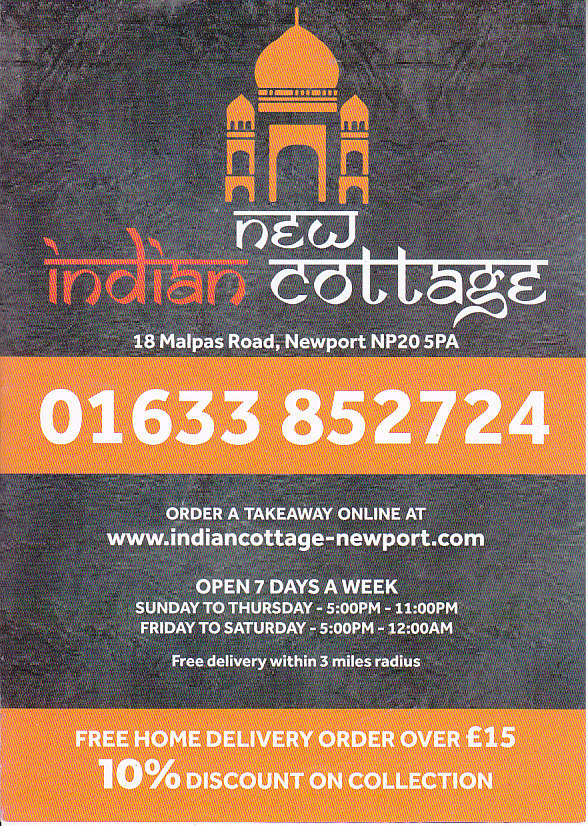 New Indian cottage takeaway Newport