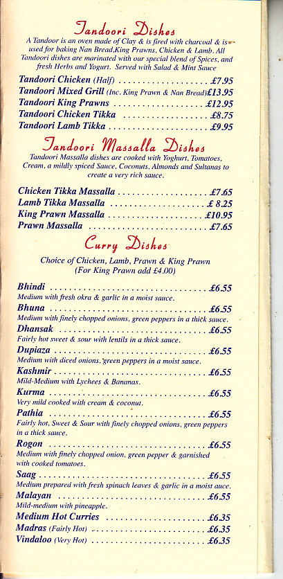 Shoboraj indian takeaway menu Newport