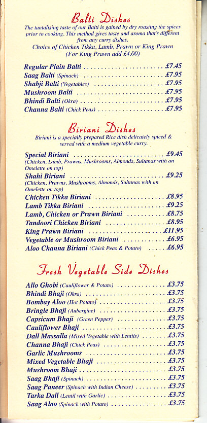 Shoboraj indian takeaway menu Newport