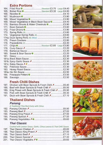 Menu of Golden City Chinese in Brynmawr Gwent