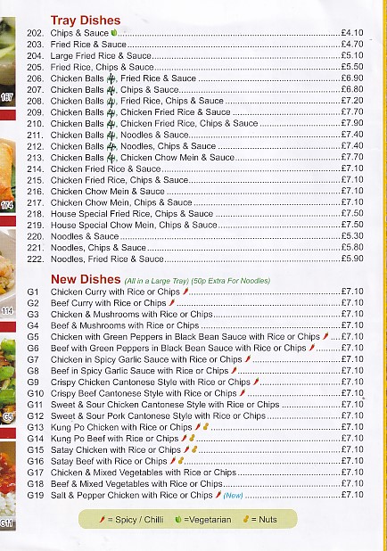 Menu of Golden City Chinese in Brynmawr Gwent