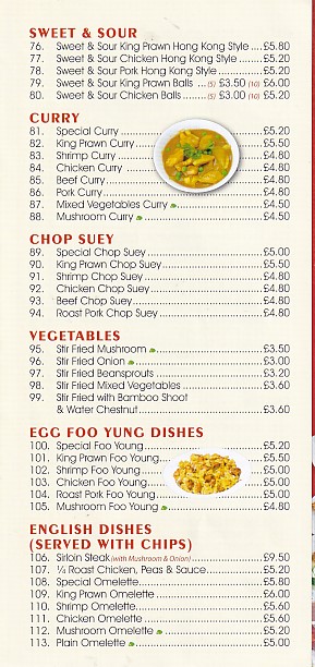 Menu of New Thriving , Chinese Takeaway in New Tredegar