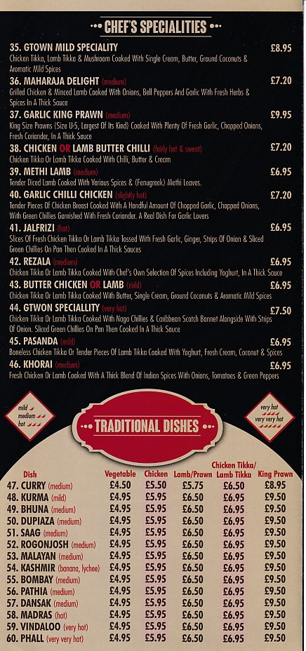 Griffithstown Tandoori, Indian menu in Griffithstown,,