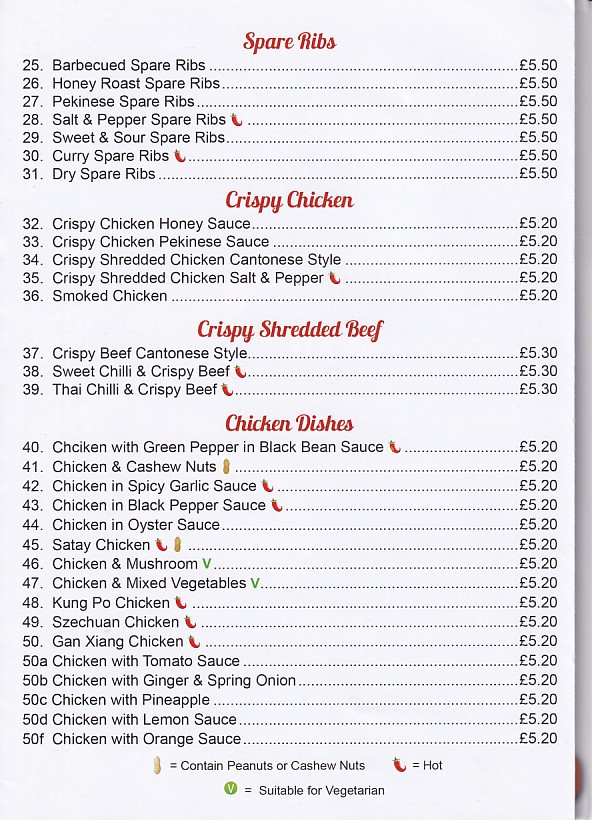 Taste Good Chinese takeaway menu in Pontypool