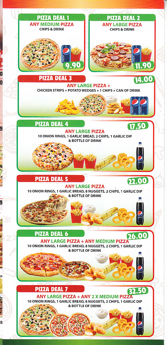 Pick A Pizza menu Abergavenny